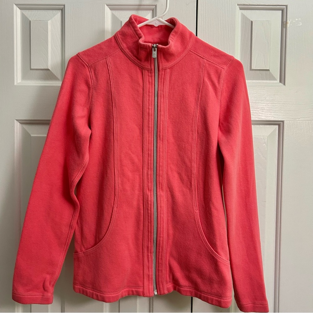 Tommy Bahama Pink Cotton Zip Front Women’s Jacket Size Medium